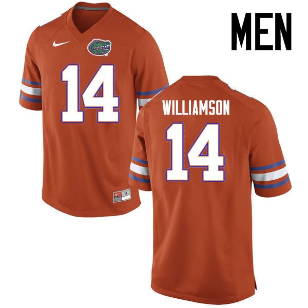 Men's NCAA Florida Gators Chris Williamson #14 Stitched Authentic Nike Orange College Football Jersey CUC4065CT